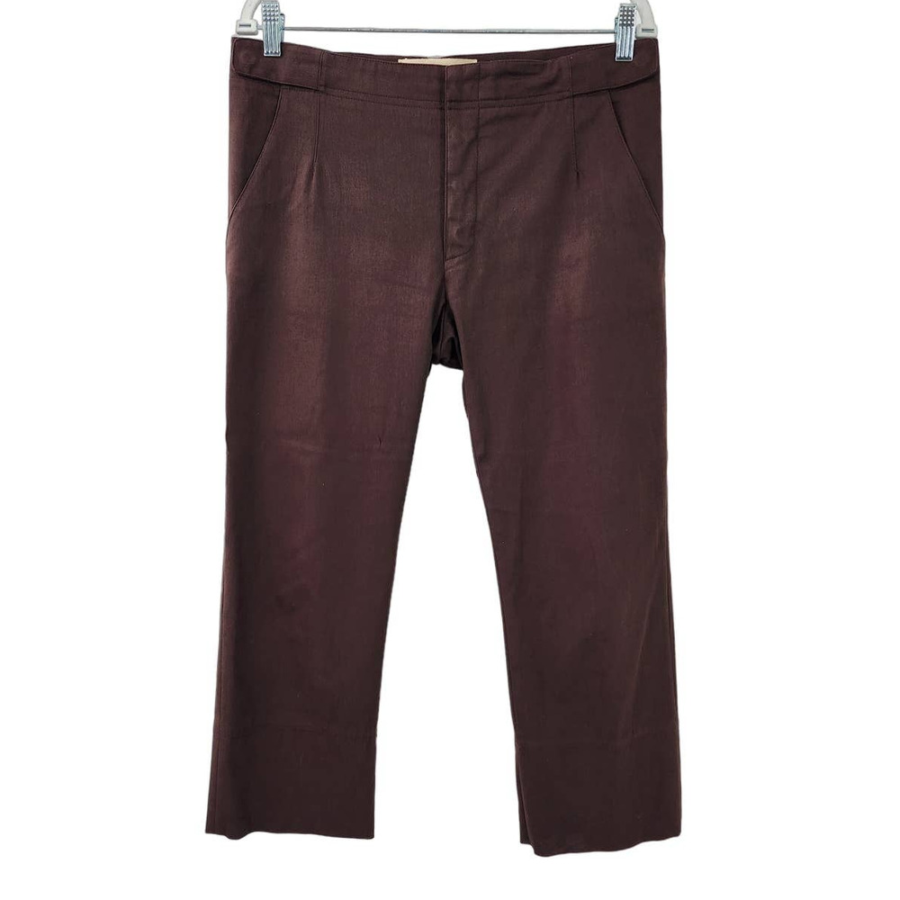 Marni Cropped Trouser Pants Made In Italy Brown‎ Womens Euro 44